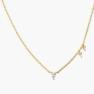 Adina Eden CZ Multi Teardrop Necklace NWT